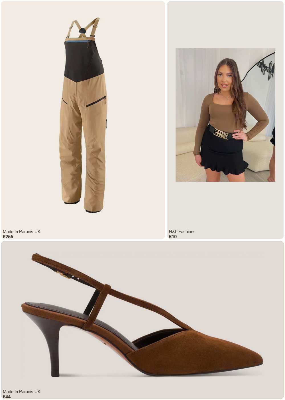 The complete outfit featuring H&L Camel Square Neck Long Sleeve Bodysuit | Colour: Camel | Size: Medium