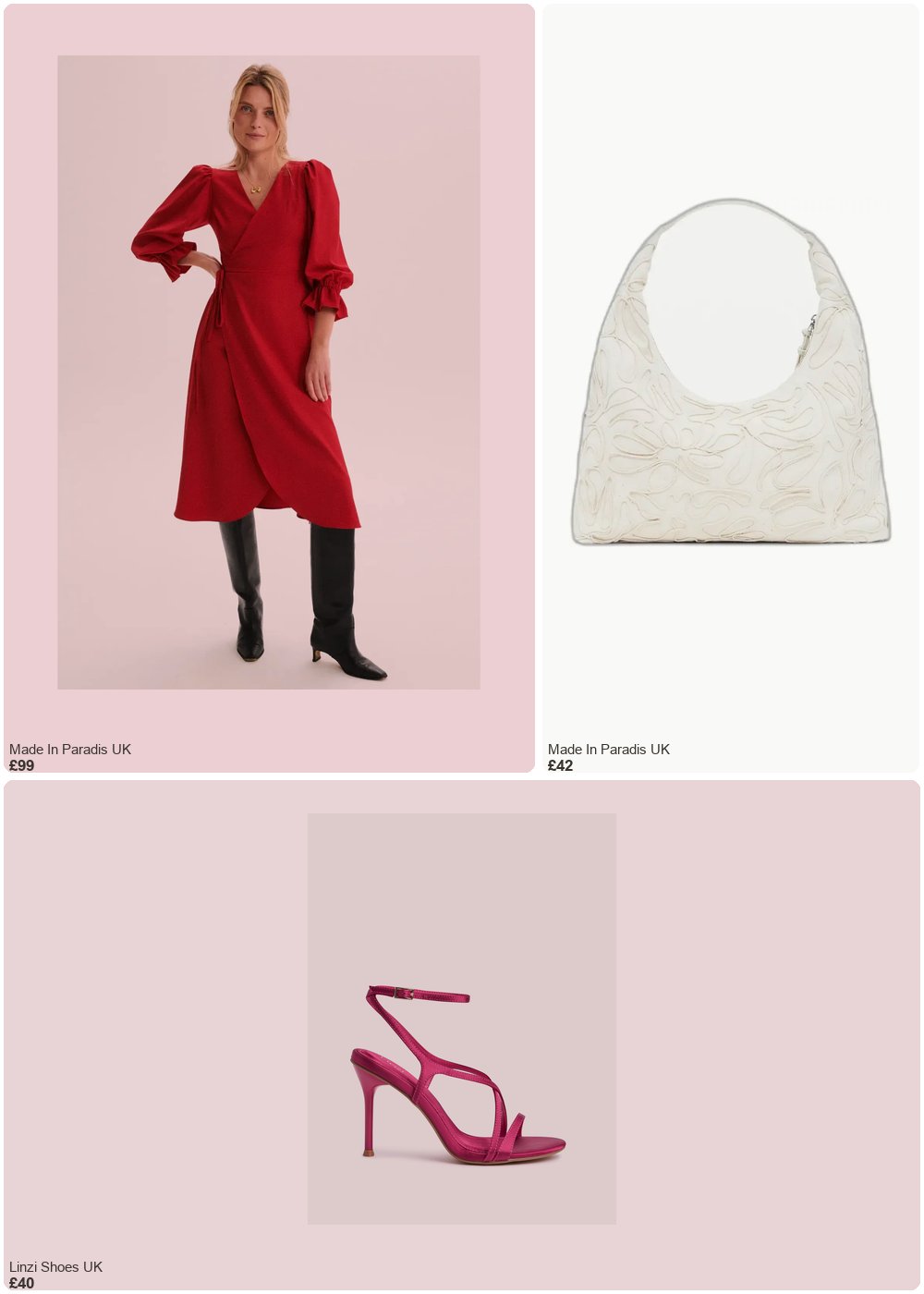 The complete outfit featuring She is Sunday Wrap dress for women She is Sunday Avvolta