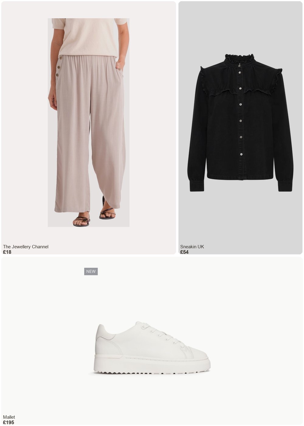The complete outfit featuring Mallet MALLET GRFTR LTC White Leather Womens Trainers