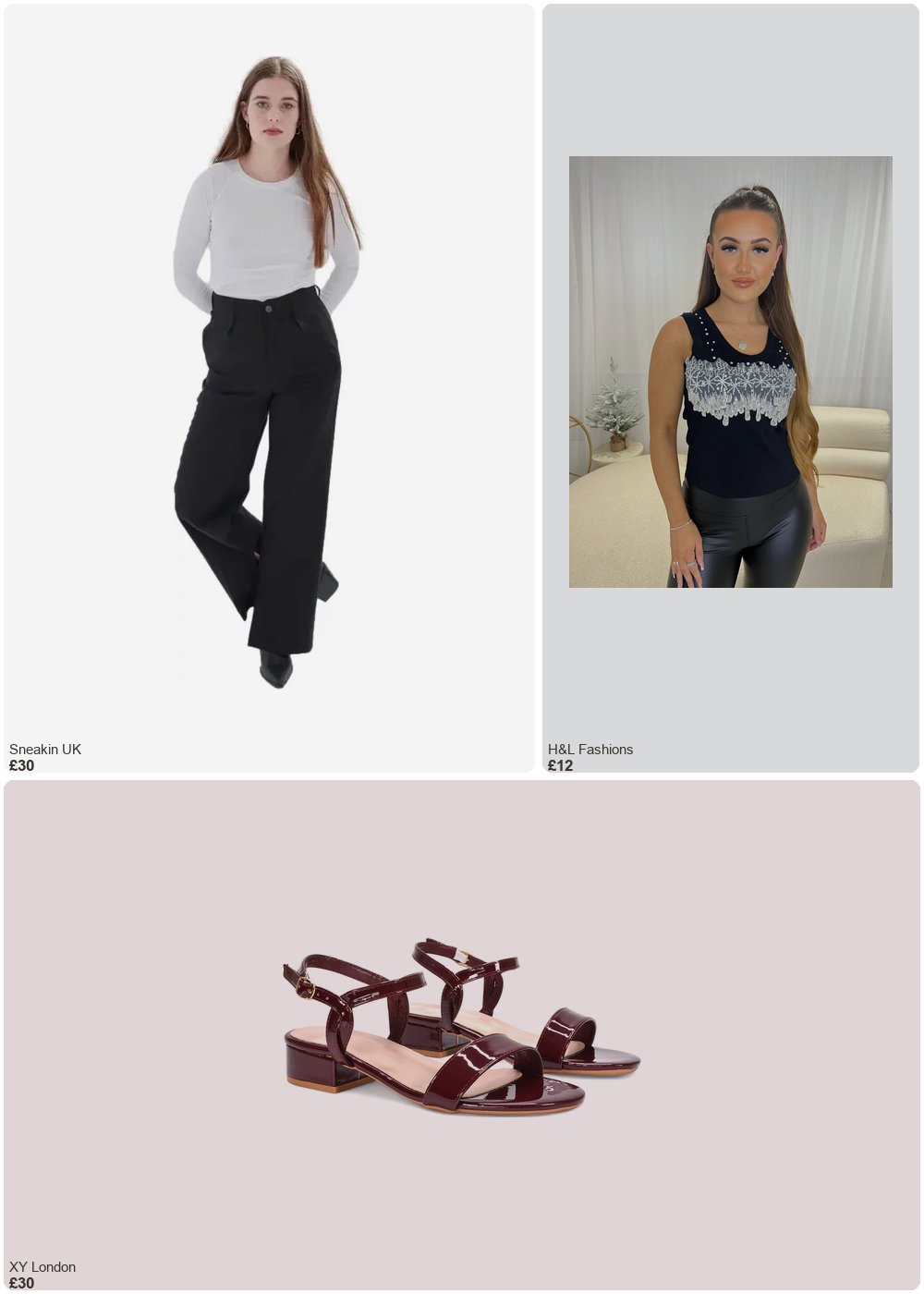 The complete outfit featuring H&L Black Embellished Sequin Vest Top | Colour: Black