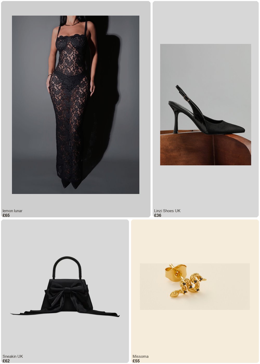 The complete outfit featuring THE NAIM LACE DRESS