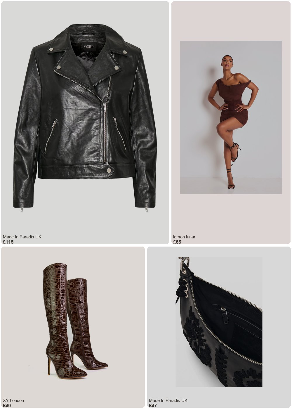 The complete outfit featuring The Aurelia Brown Dress