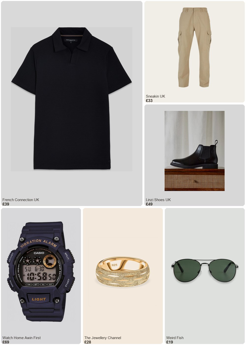The complete outfit featuring TJC Close Out Deal- Yellow Gold Plated Sterling Silver Band Ring