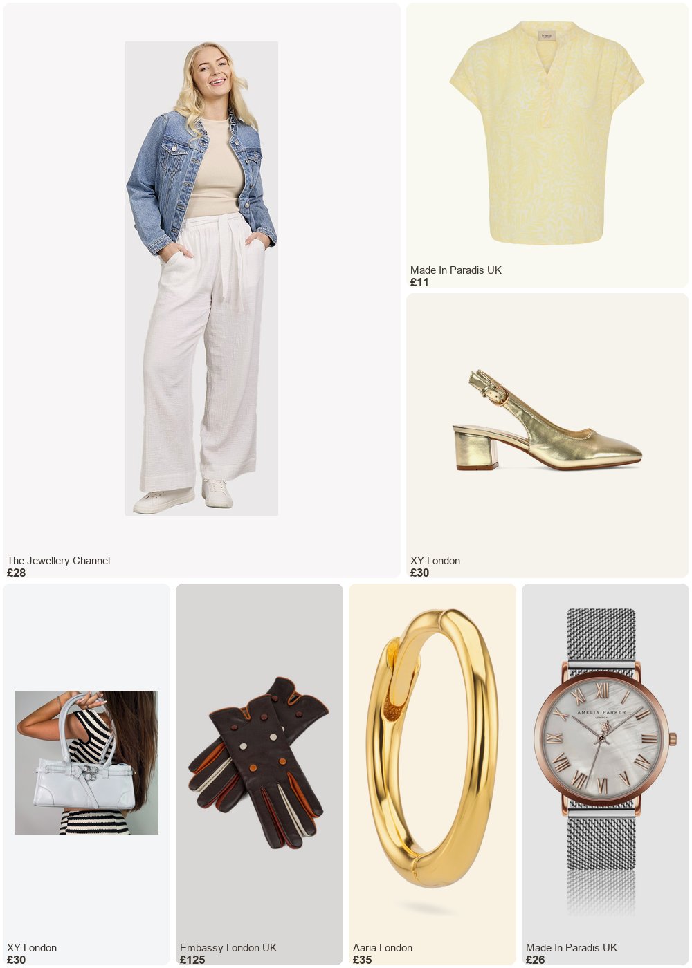 The complete outfit featuring XY London Rowan Structured Shoulder Bag With Belt Detail in Beige - Blue