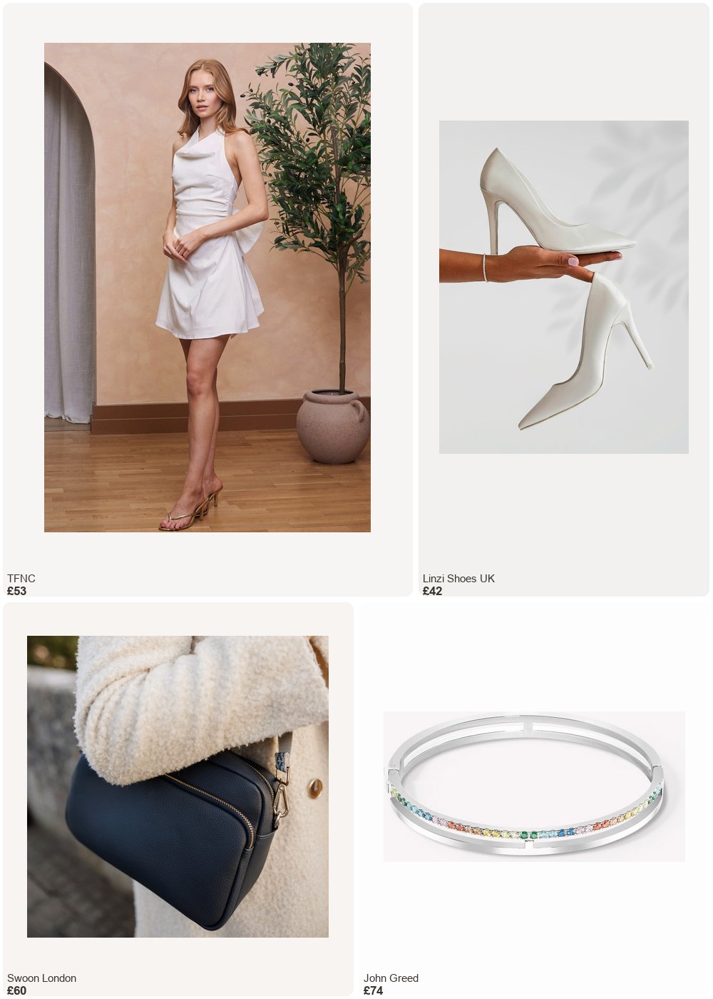 The complete outfit featuring Coeur De Lion Coeur De Lion Elegance Halo Bangle Multicolour Crystal