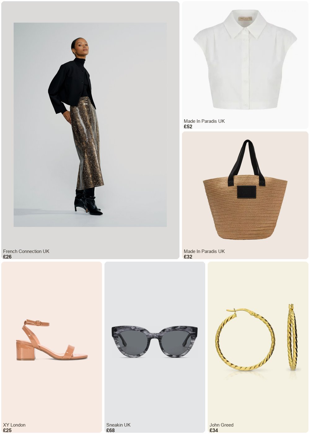 The complete outfit featuring French Connection Brandy Snakeskin PU Midi Skirt Snake PU Faux Leather