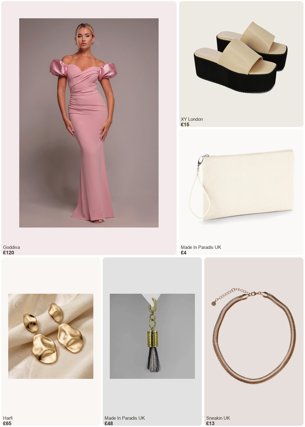 The complete outfit featuring Goddiva Goddiva Puffy Satin Sleeve Scuba Maxi Dress - Blush Pink