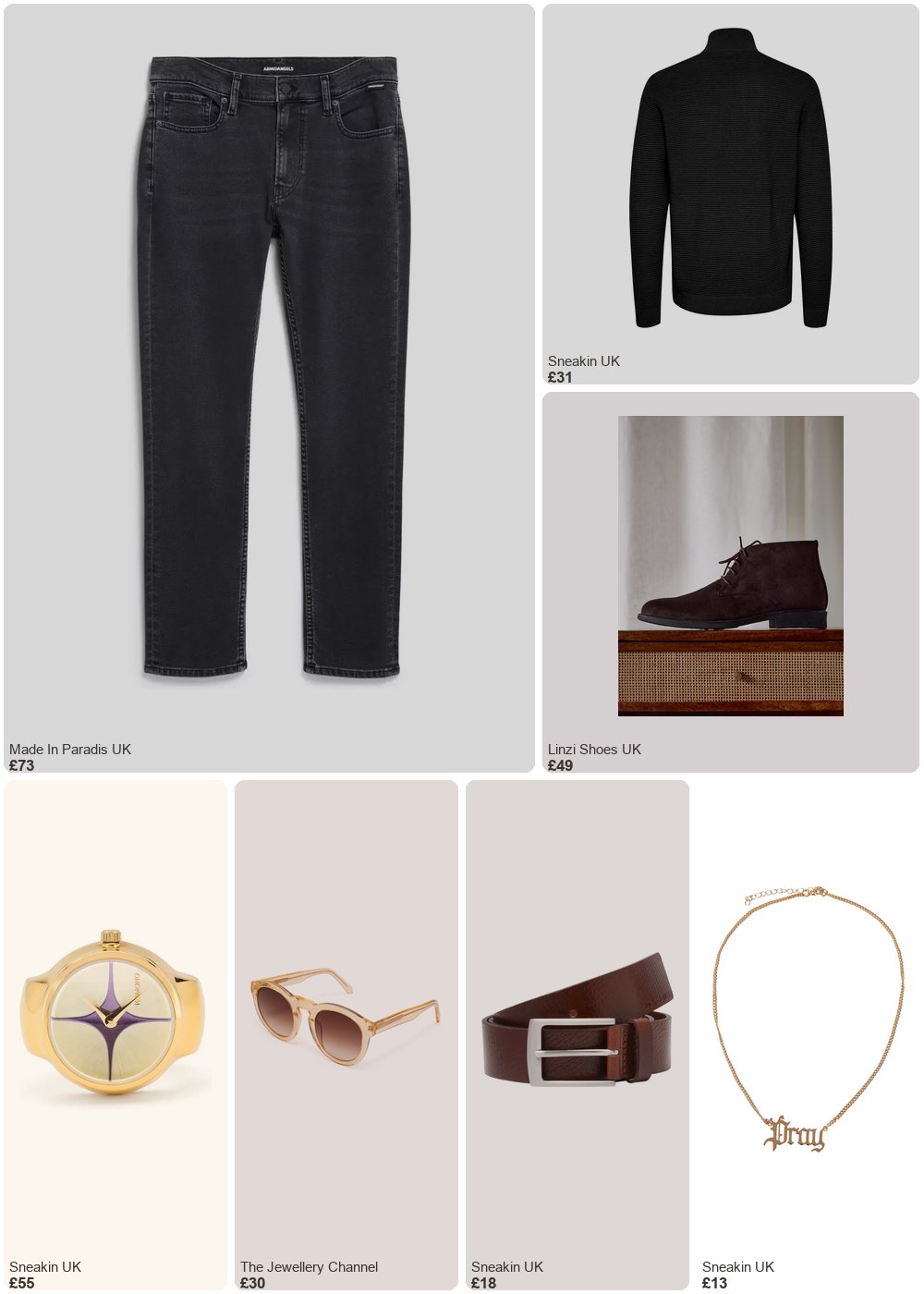 The complete outfit featuring Urban Classics Necklace Urban Classics Pray Chunky