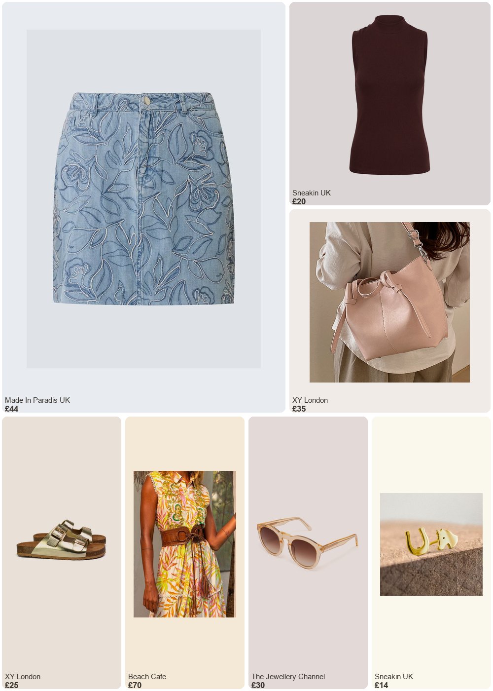 The complete outfit featuring XY London Estella Shoulder Tote Handbag With Crossbody Strap in Beige - Pink