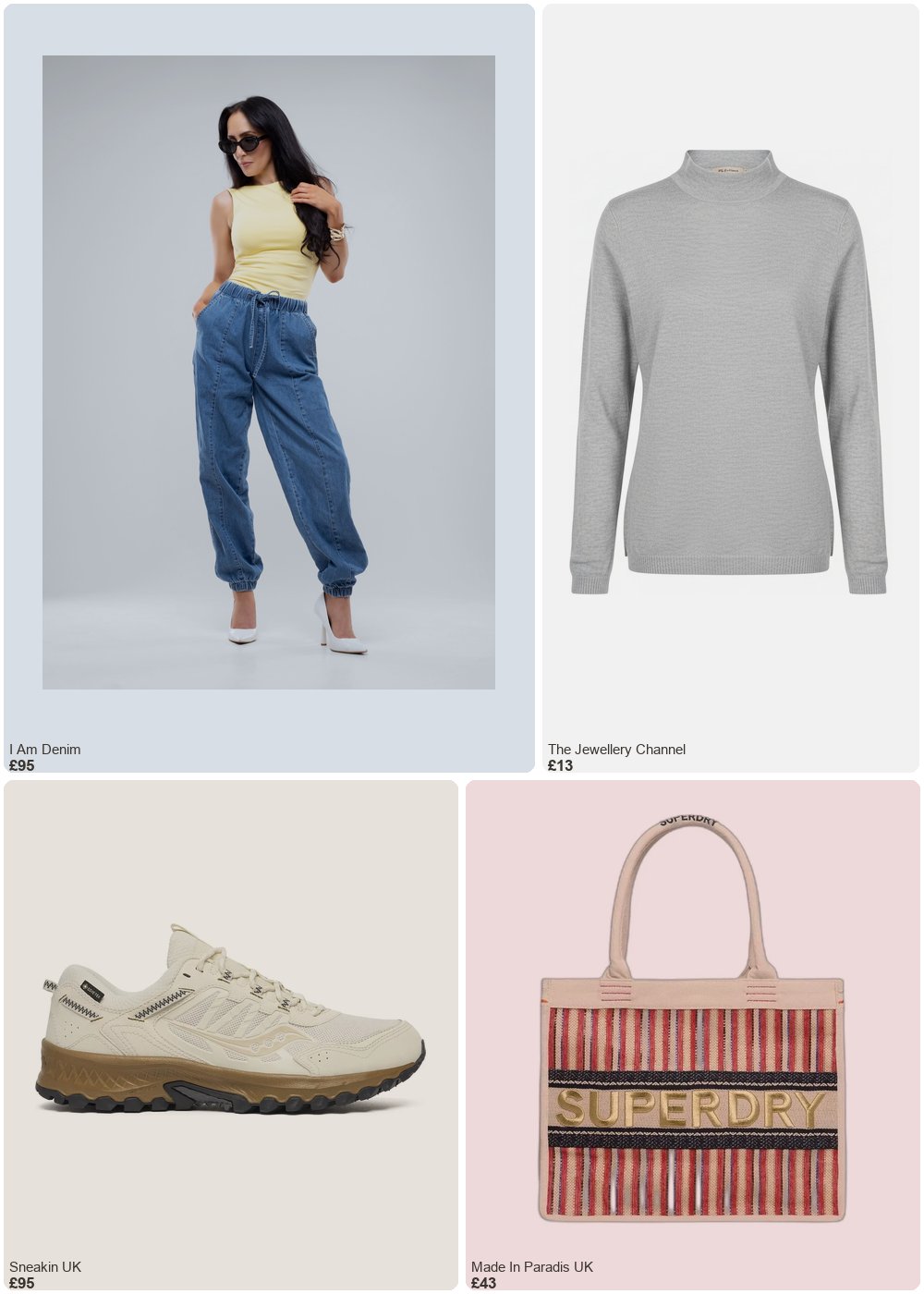 The complete outfit featuring TJC Pure And Natural Acrylic Cashmillon Jumper (Size - 14/16) - Grey