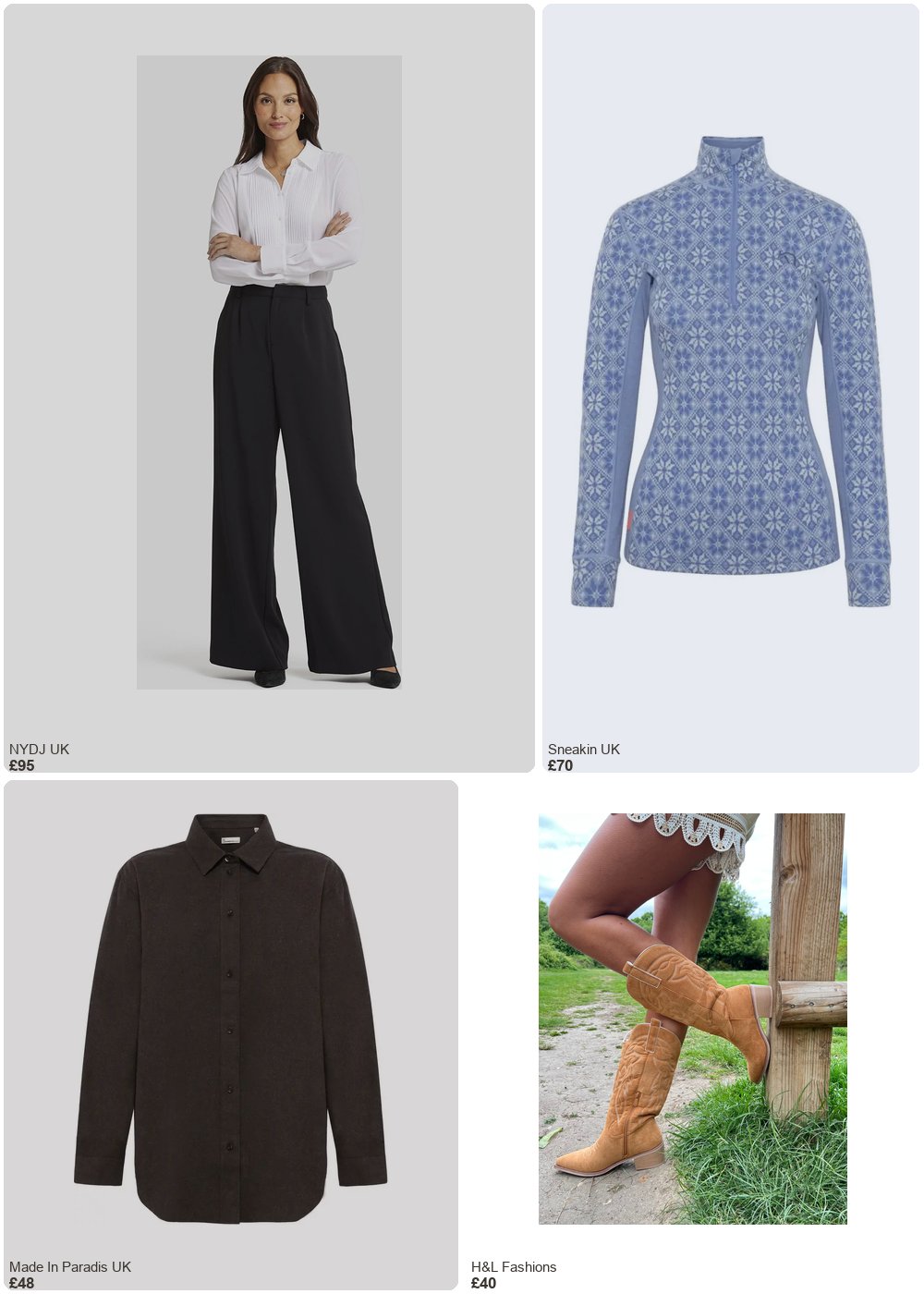 The complete outfit featuring Nydj Wide Leg Trouser Black | Black