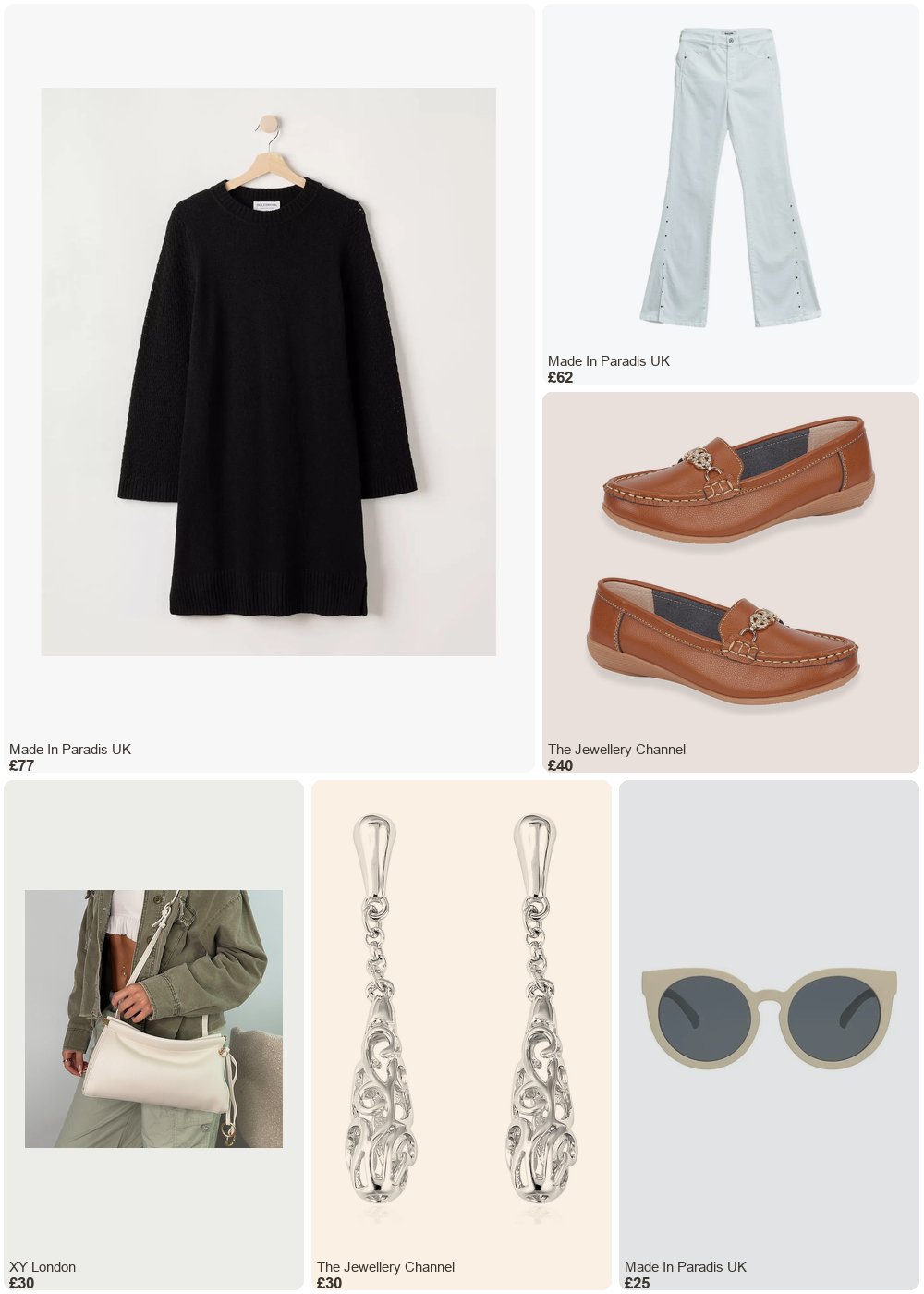 The complete outfit featuring XY London Kennedy Structured Shoulder Clutch Bag in Brown - Beige