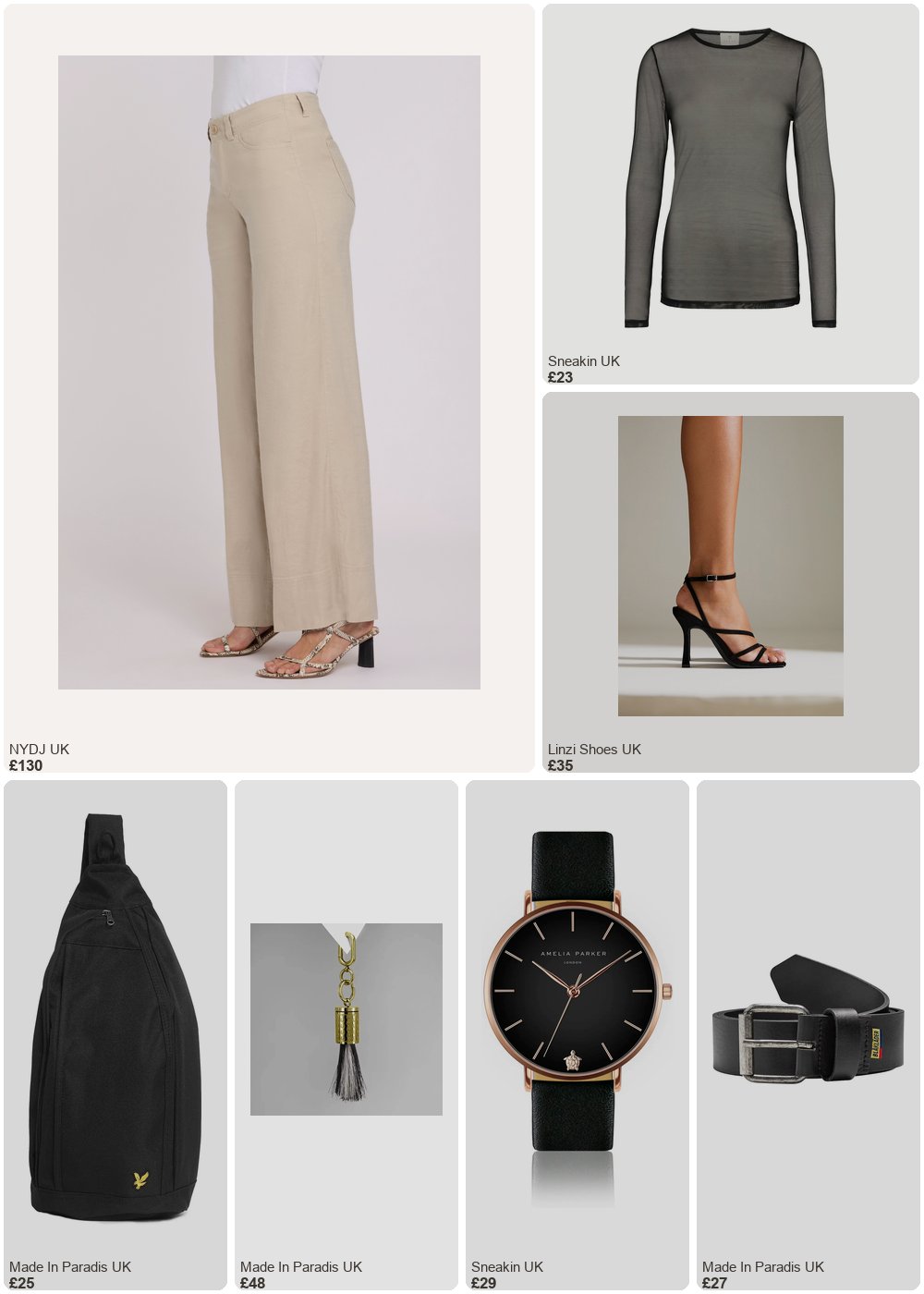 The complete outfit featuring Nydj 5 Pocket Wide Leg Trouser In Stretch Linen With Super High Rise | Feather
