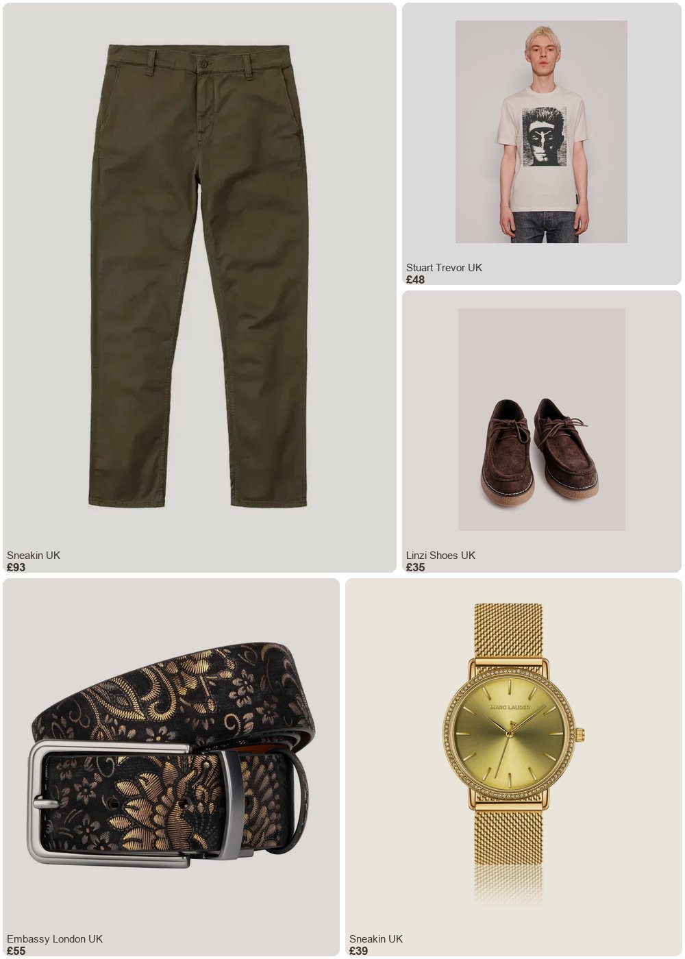 The complete outfit featuring STUART TREVOR Dante’s Inferno T-Shirt in Ecru