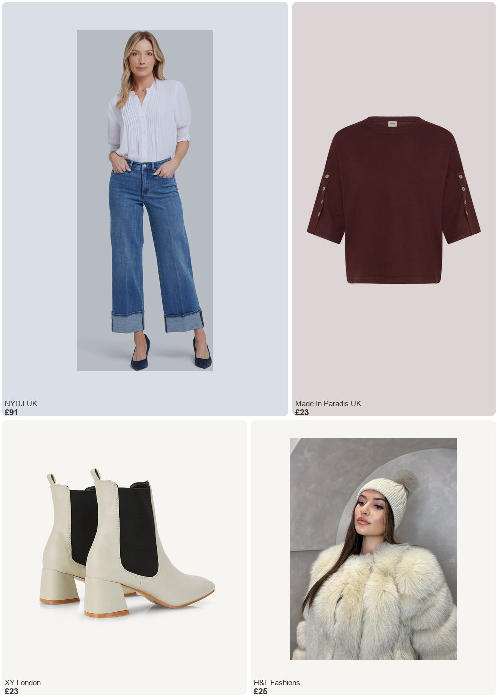The complete outfit featuring xylondon Anabella Slip on Elasticated Mid-Block Heel Chelsea Ankle Boots in Stone - Grey / UK 5 | EU 38 | US 7