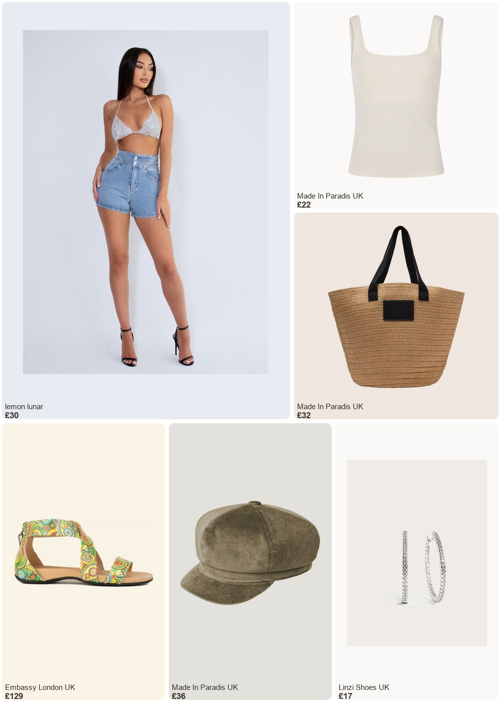 The complete outfit featuring Linzi Silver Crystal Hoop Earrings
