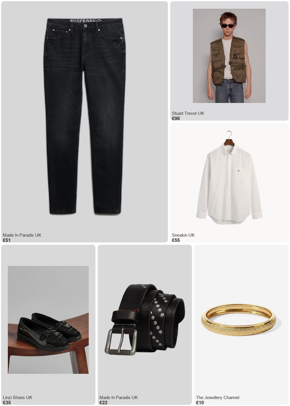 The complete outfit featuring STUART TREVOR Tactical Gilet Jacket in Khaki