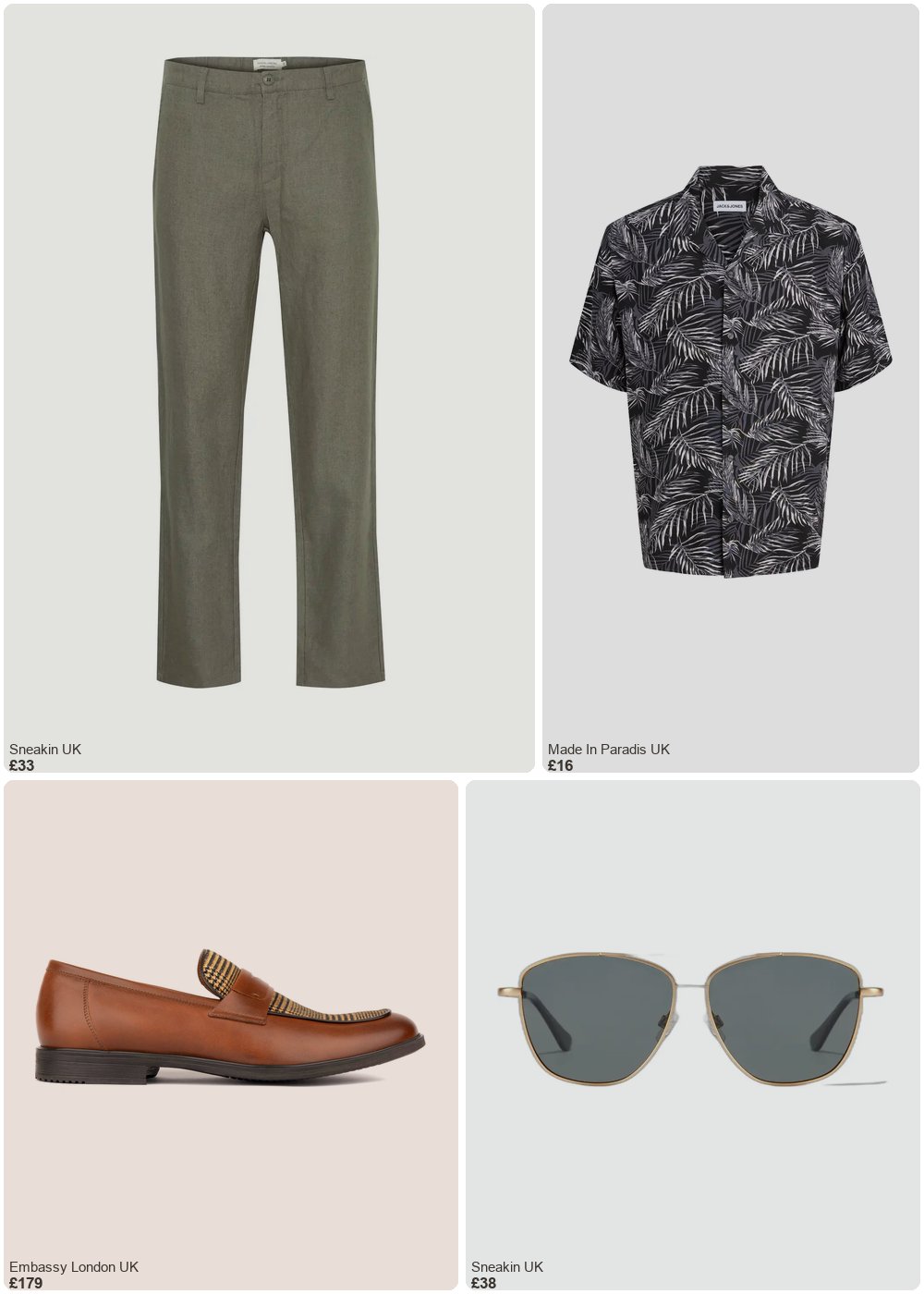 The complete outfit featuring jack & jones Printed shirt Jack & Jones Jeff Resort