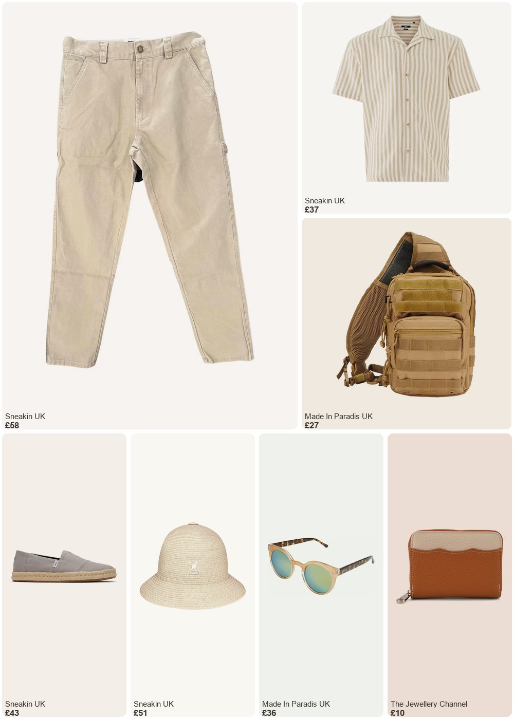 The complete outfit featuring TJC Leather Patterned Wallet (Size 11x8x2 cm) - Tan