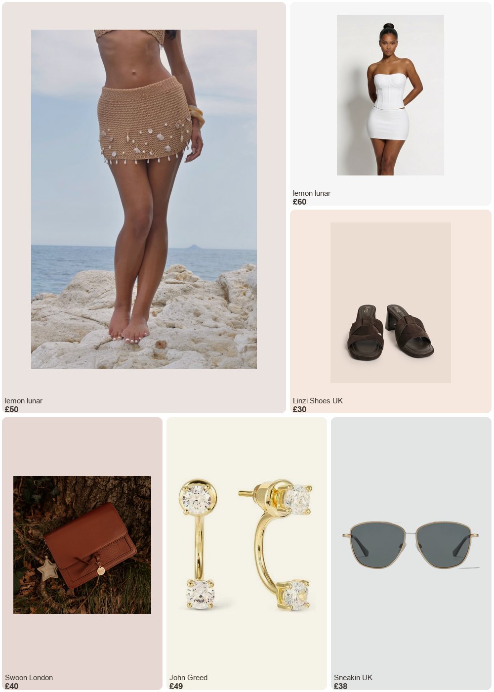 The complete outfit featuring 1 The Shell Glitter Crochet Skirt