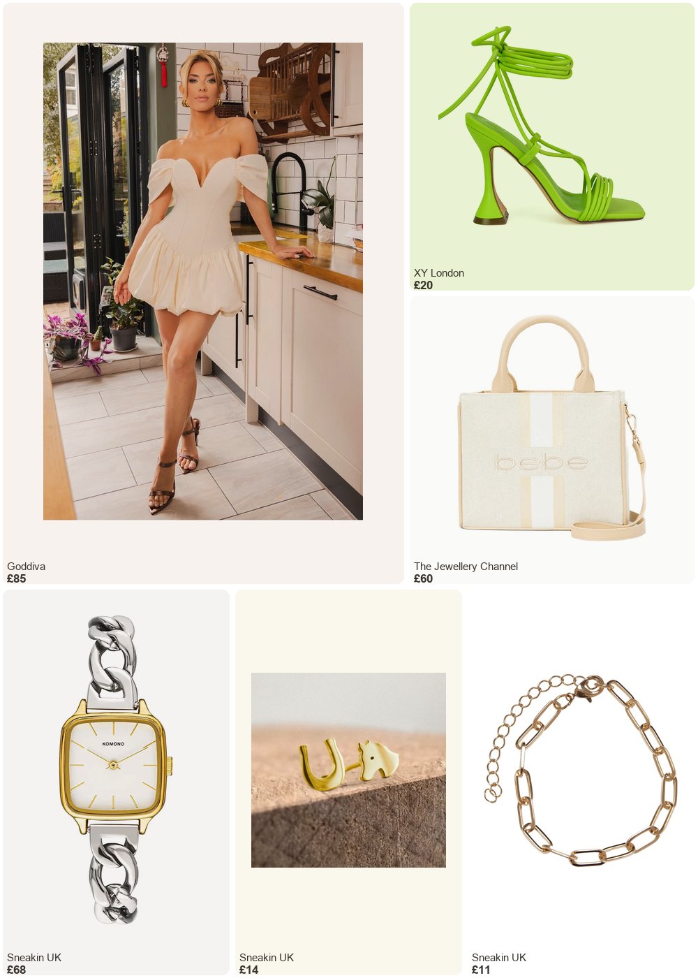 The complete outfit featuring Goddiva Goddiva Bardot Babydoll Corset Mini Dress - Cream