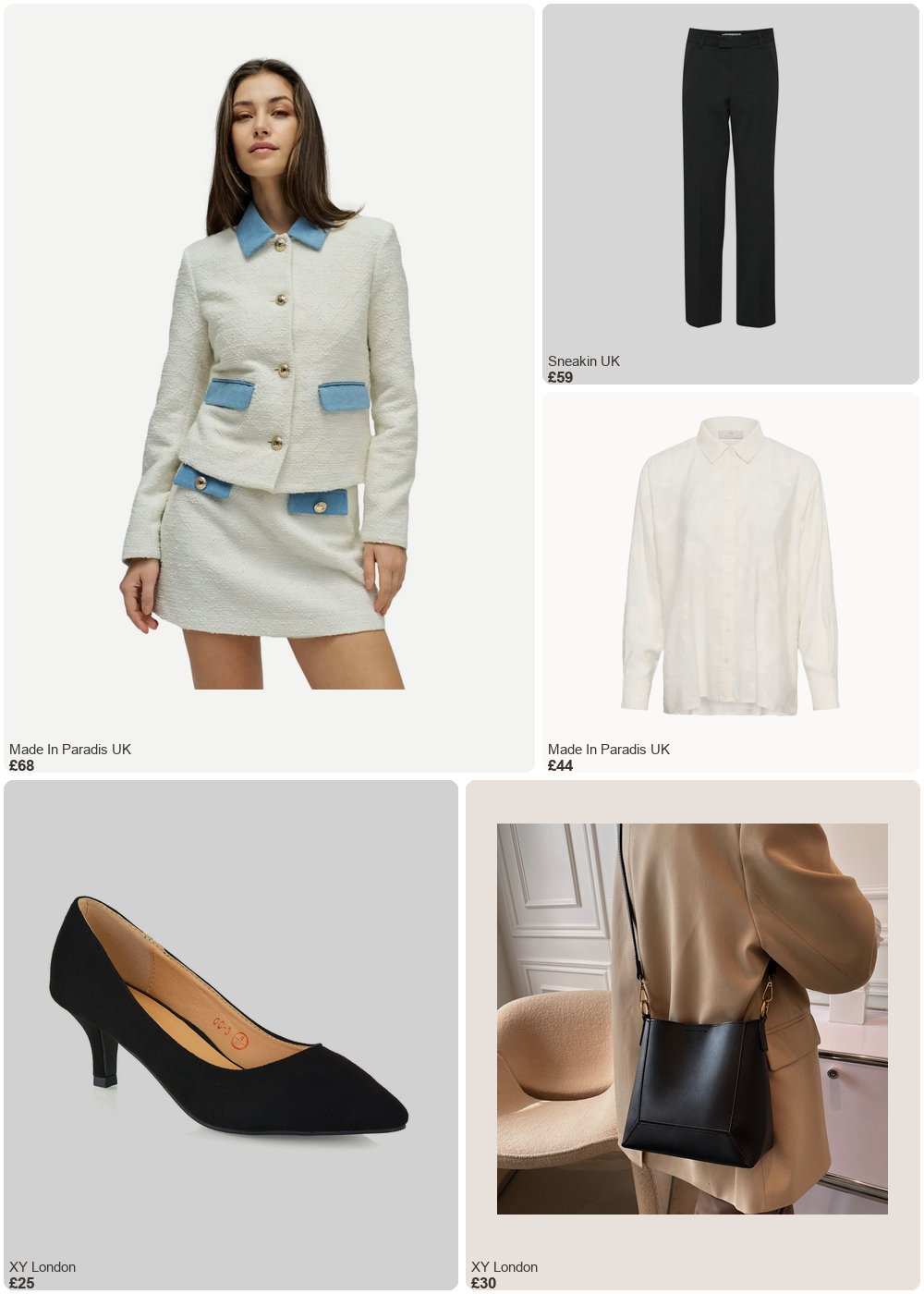 The complete outfit featuring Pulz Jeans Women's suit Trousers Pulz Jeans Leonora