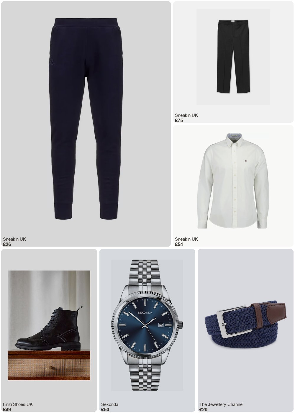 The complete outfit featuring TJC Unisex Elastic Casual Weave Belt (Size S-M) - Navy