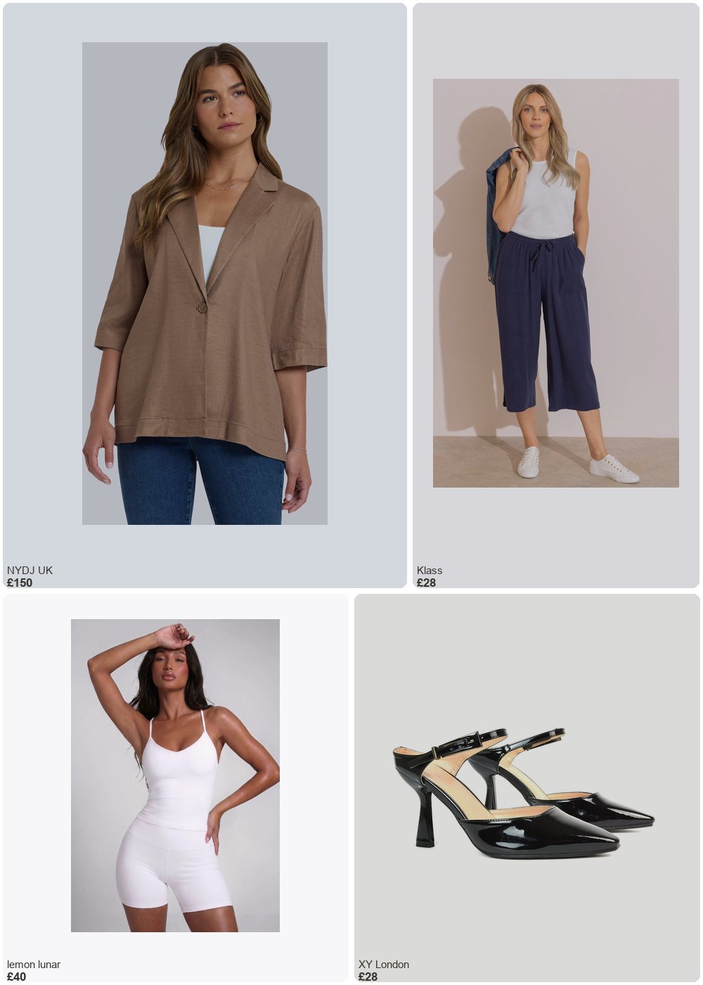 The complete outfit featuring Nydj Elbow Sleeve Blazer In Stretch Linen | Toasted Coconut