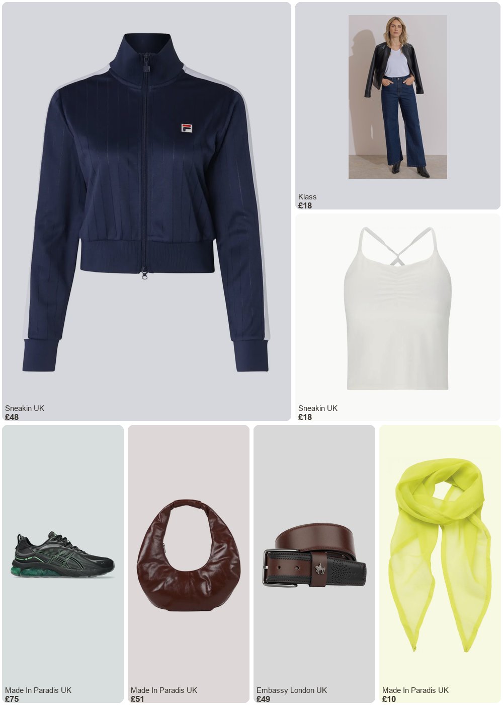 The complete outfit featuring Klass Klass Wide Leg Jeans Blue Women's