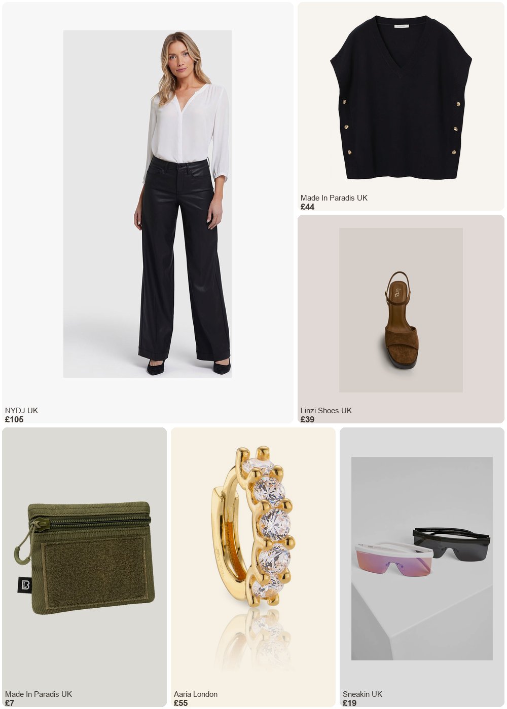 The complete outfit featuring Linzi Linzi Shoes - Alto Brown Platform Heeled Sandals- 7