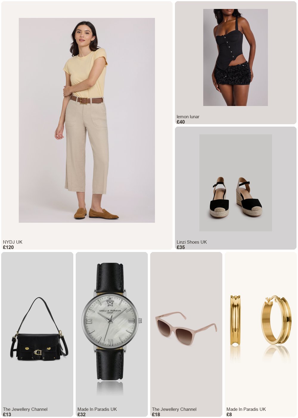 The complete outfit featuring Nydj Wide Leg Cargo Capri Pants In Stretch Linen | Feather