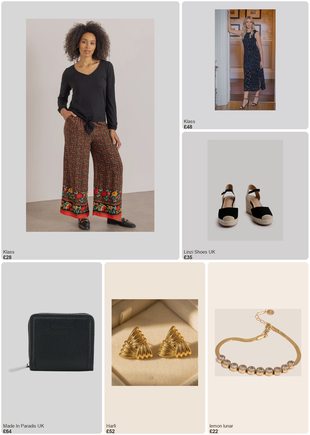 The complete outfit featuring Gold Large Gold Plated Textured Triangle Earrings