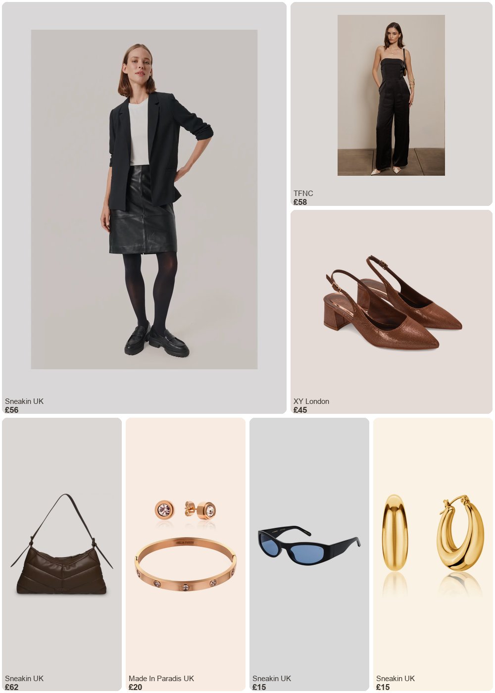 The complete outfit featuring TFNC London TFNC Billie Black Jumpsuit