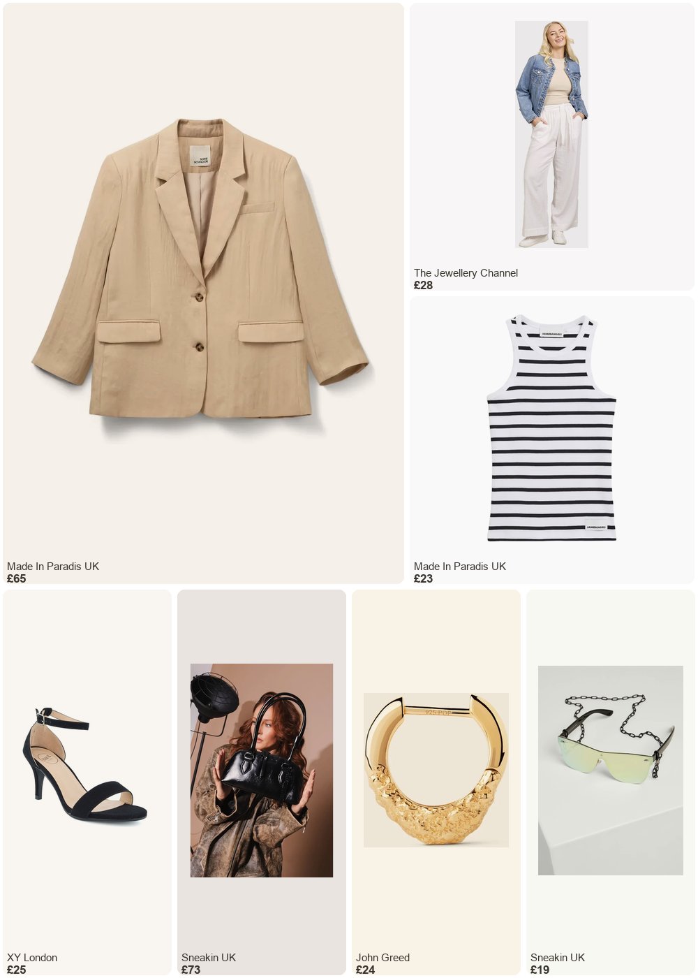 The complete outfit featuring PDPAOLA PDPAOLA Gold Plated Duna Single Hoop Earring