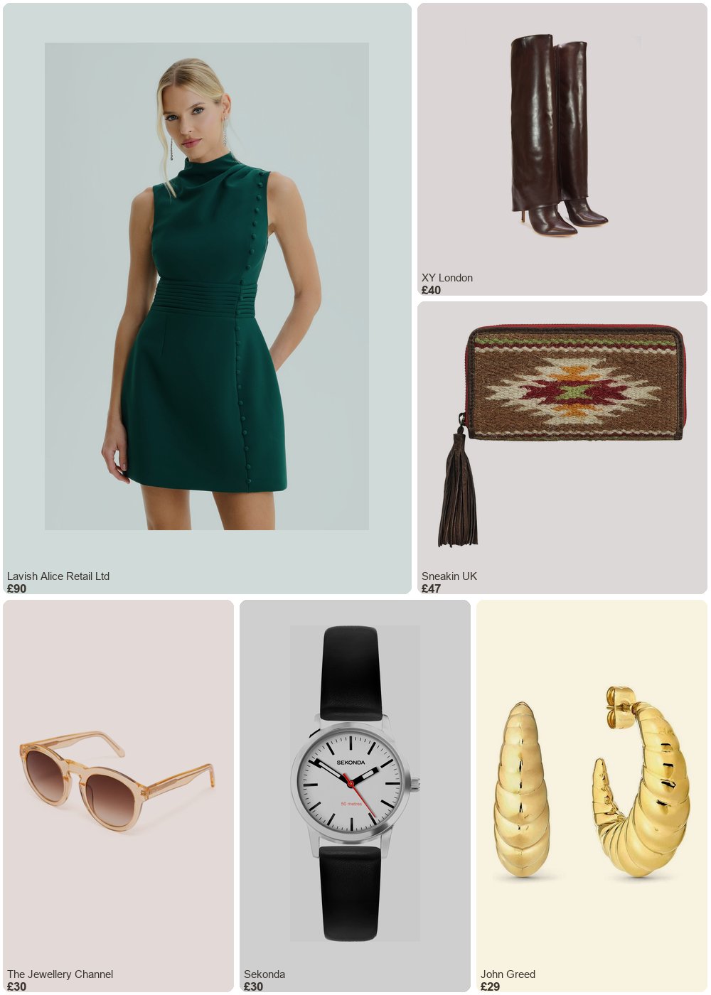 The complete outfit featuring Lavish Alice Lavish Alice DANYA High Neck Structured Tulip Mini Dress in Emerald Green UK 14