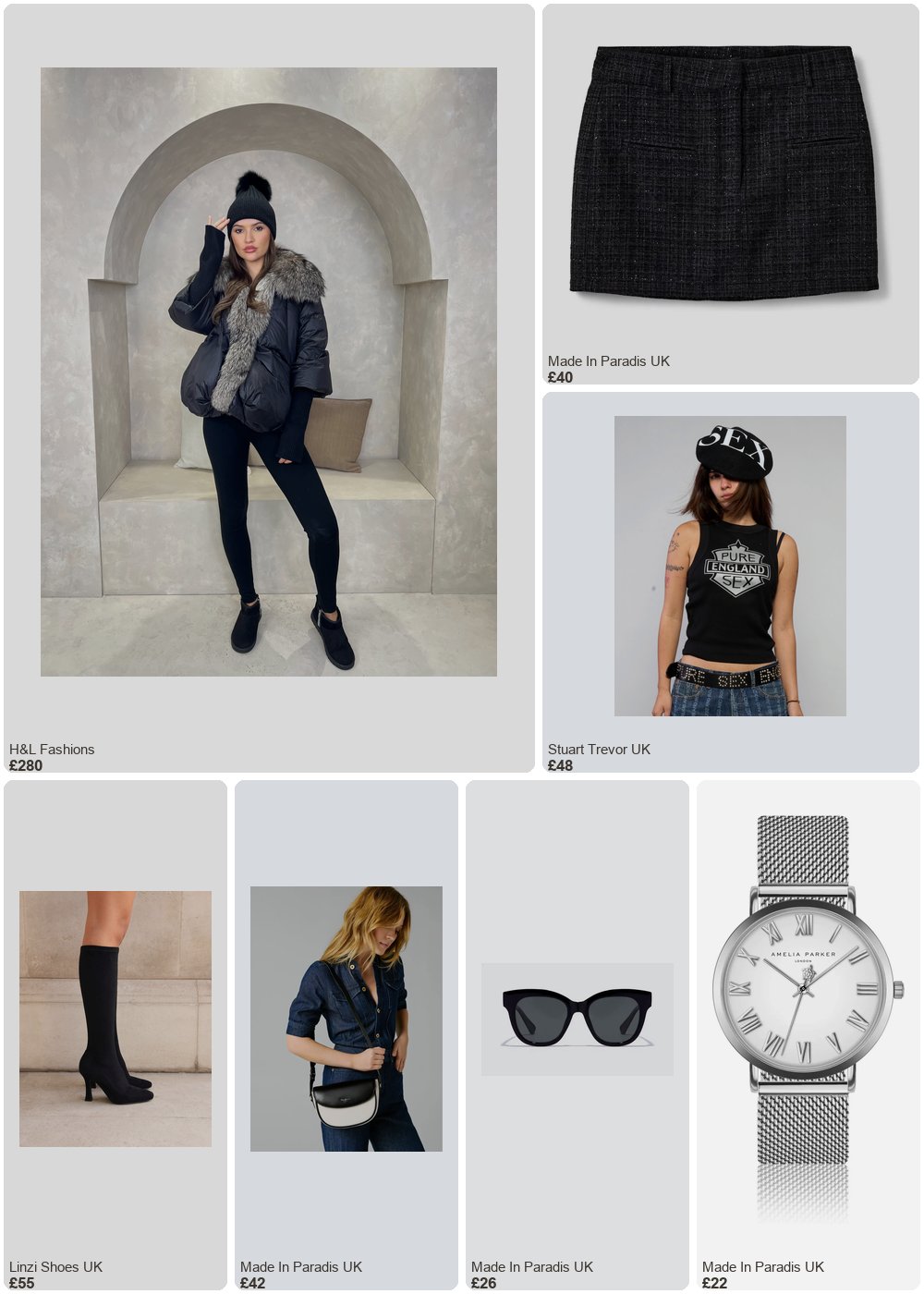 The complete outfit featuring H&L Black Luxury Fur Trim Jacket | Colour: Black | Size: M