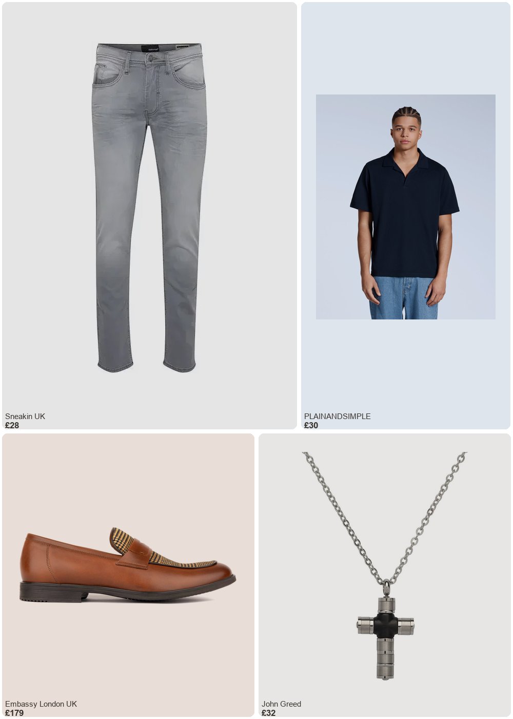 The complete outfit featuring PLAINANDSIMPLE Open Neck Polo - M / Navy
