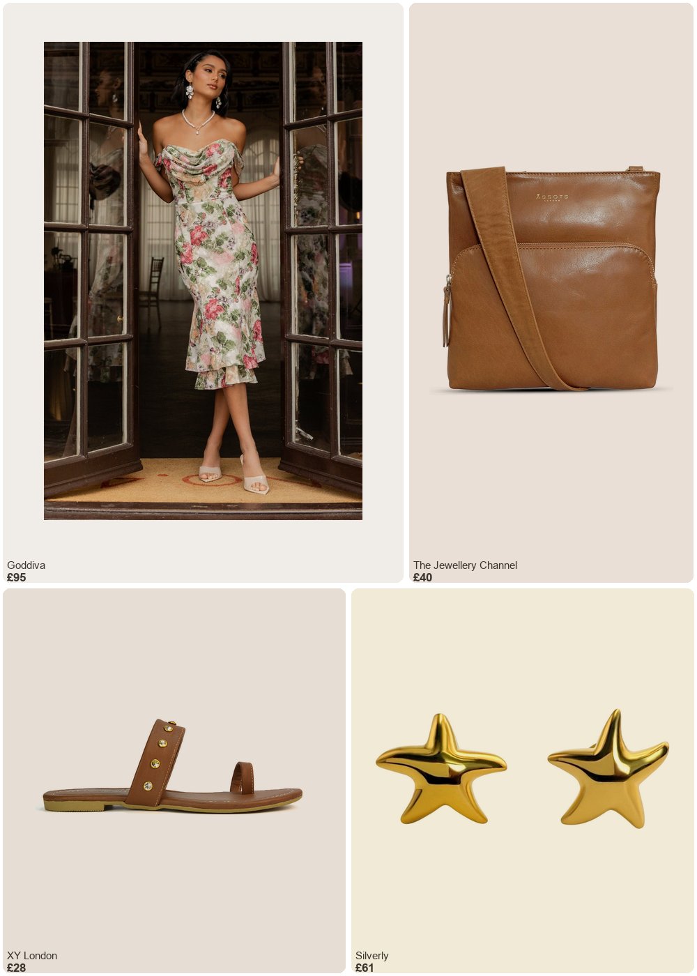 The complete outfit featuring Silverly Gold Plated Sterling Silver Starfish Stud Earrings Cute Star Studs