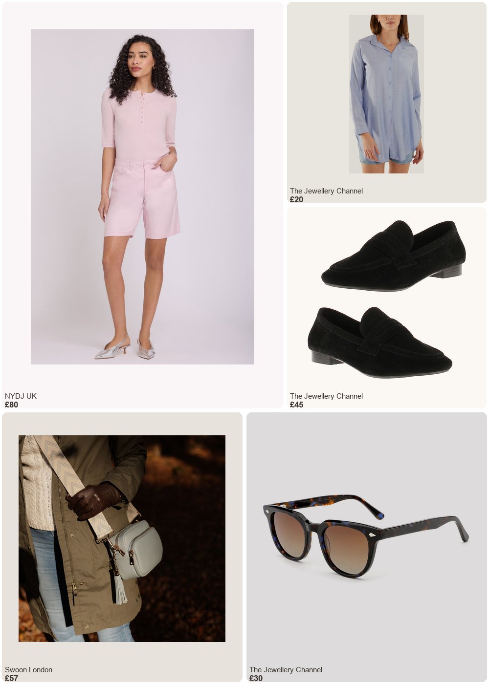 The complete outfit featuring Swoon London Downton Crossbody Bag - West Coast Blue