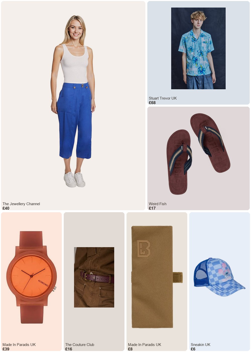 The complete outfit featuring Dark Blue Weird Fish Malham Leather Look Flip Flops Dark Blue Size 10