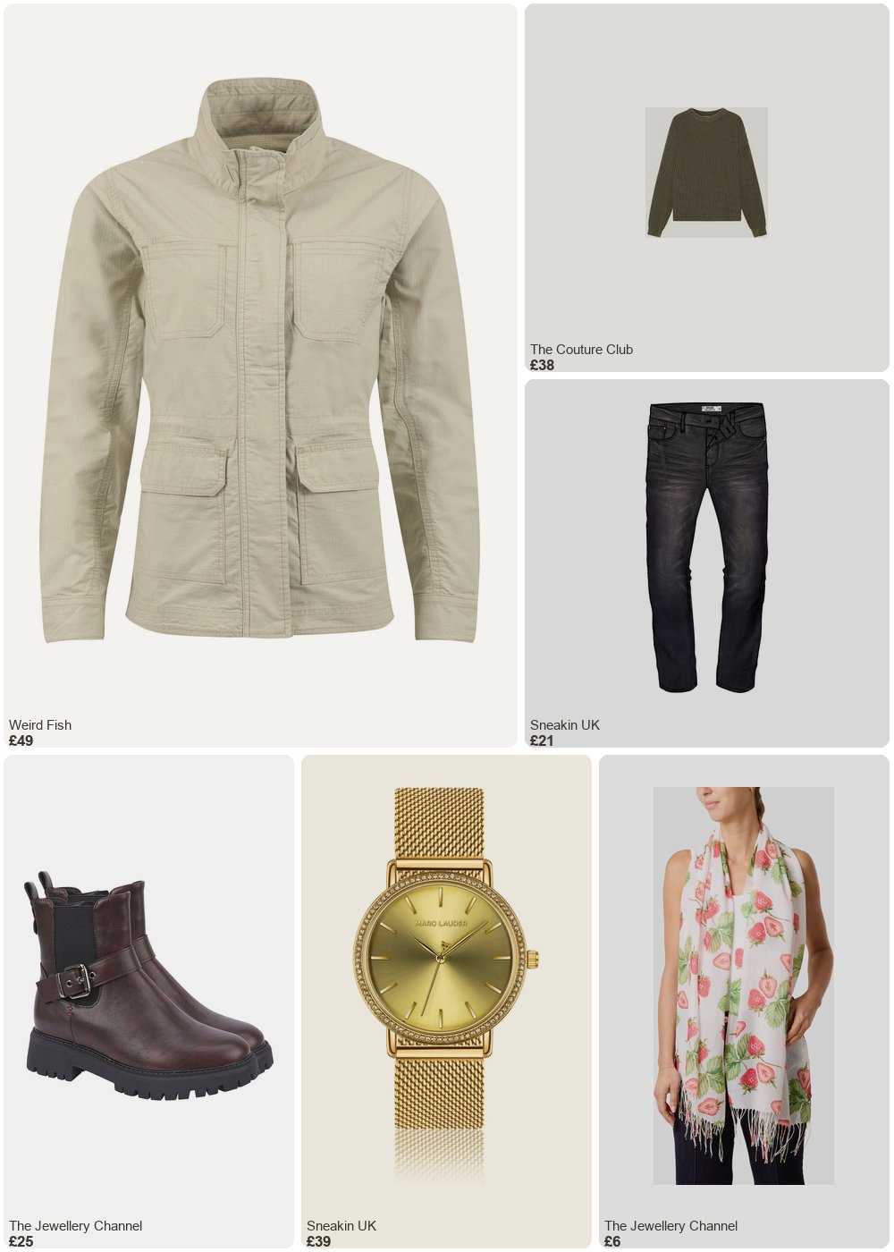 The complete outfit featuring TCC HEAVY WASHED RIBBED KNIT CREW - KHAKI