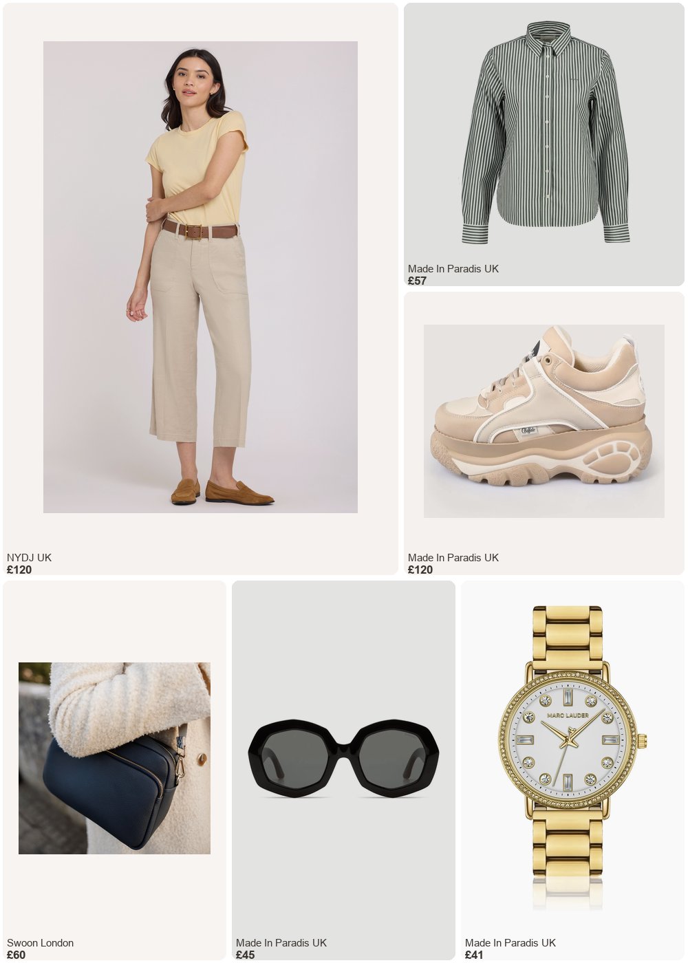 The complete outfit featuring Nydj Wide Leg Cargo Capri Pants In Stretch Linen | Feather