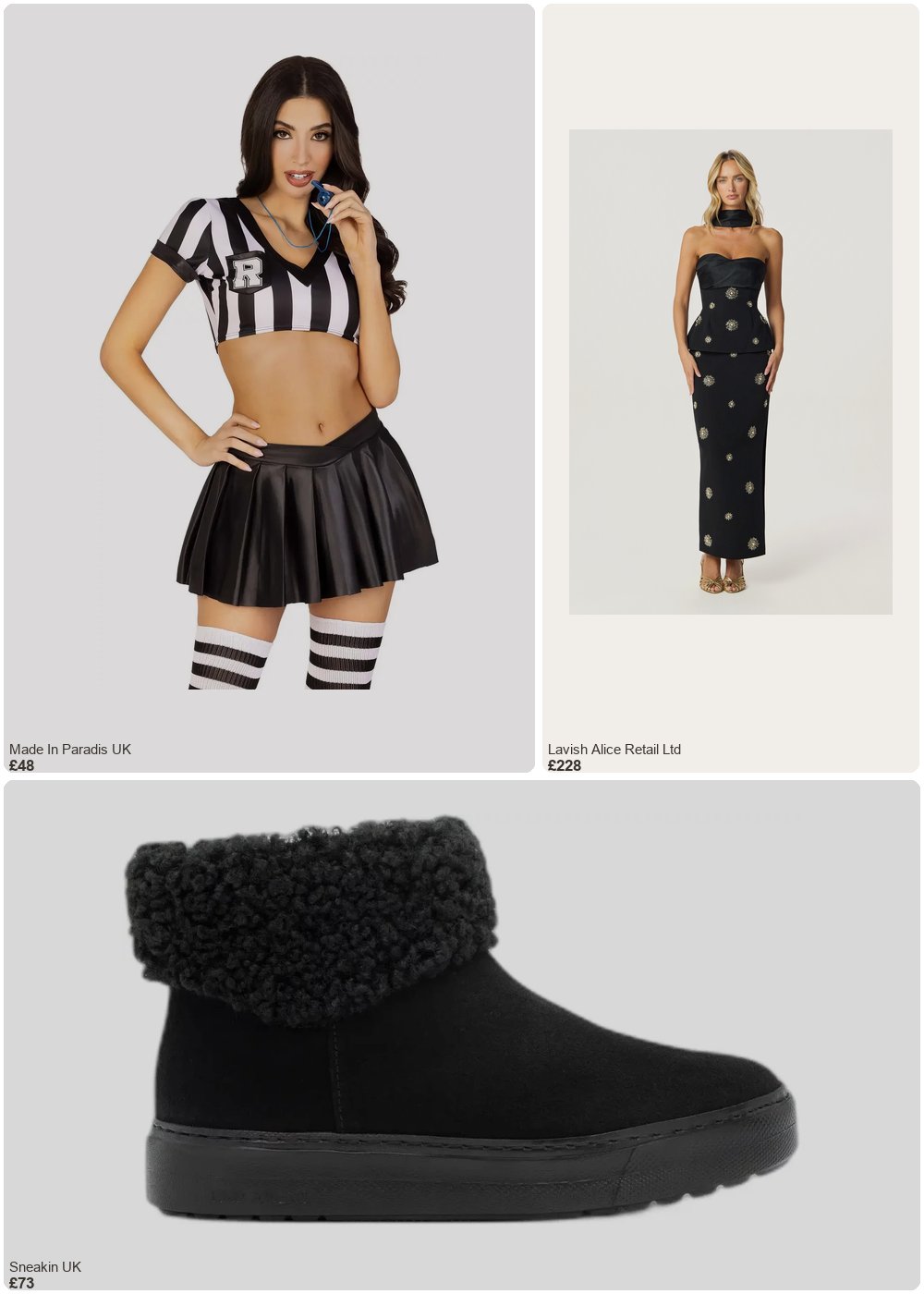 The complete outfit featuring Leg Avenue Women's Crop T-Shirt and Pleated Skirt Set Leg Avenue Time Out Referee
