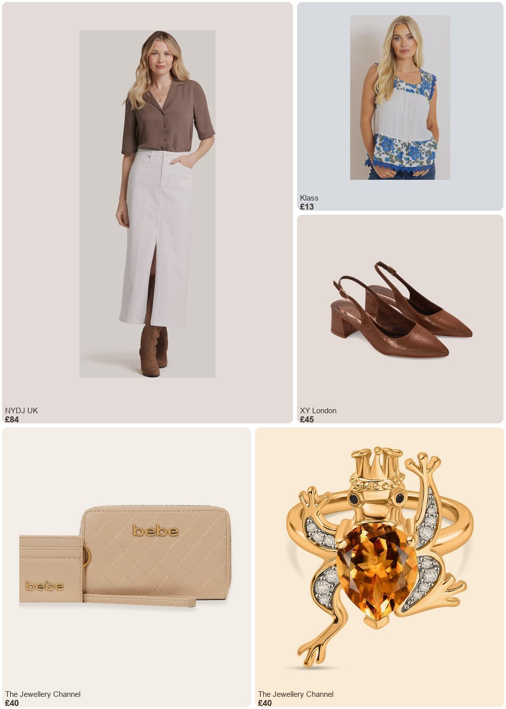 The complete outfit featuring TJC BEBE Jenna Vegan Leather Wallet with Separate Card Case - Beige