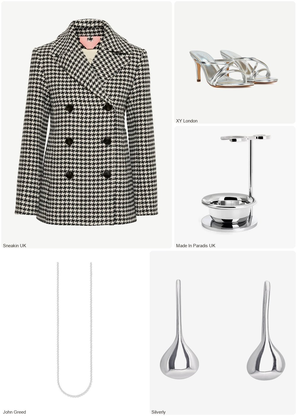 The complete outfit featuring Silverly Sterling Silver Puffed Teardrop Hook Earrings - Small Water Drop