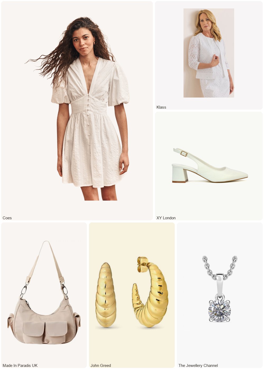 The complete outfit featuring Klass Klass Anna Rose Broderie Anglaise Cotton Jacket White Women's
