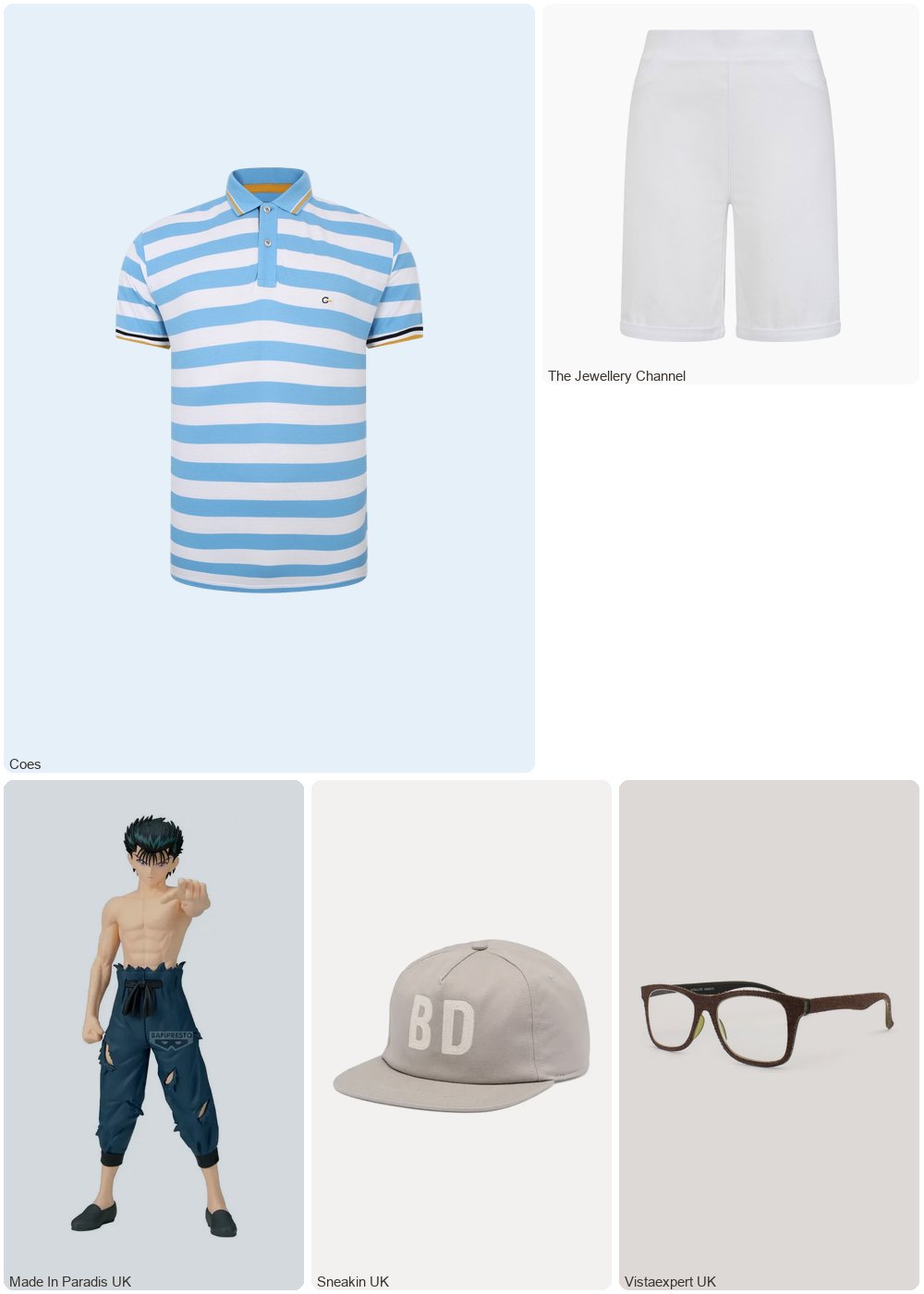 The complete outfit featuring Peter Gribby Peter Gribby Stripe Polo Shirt