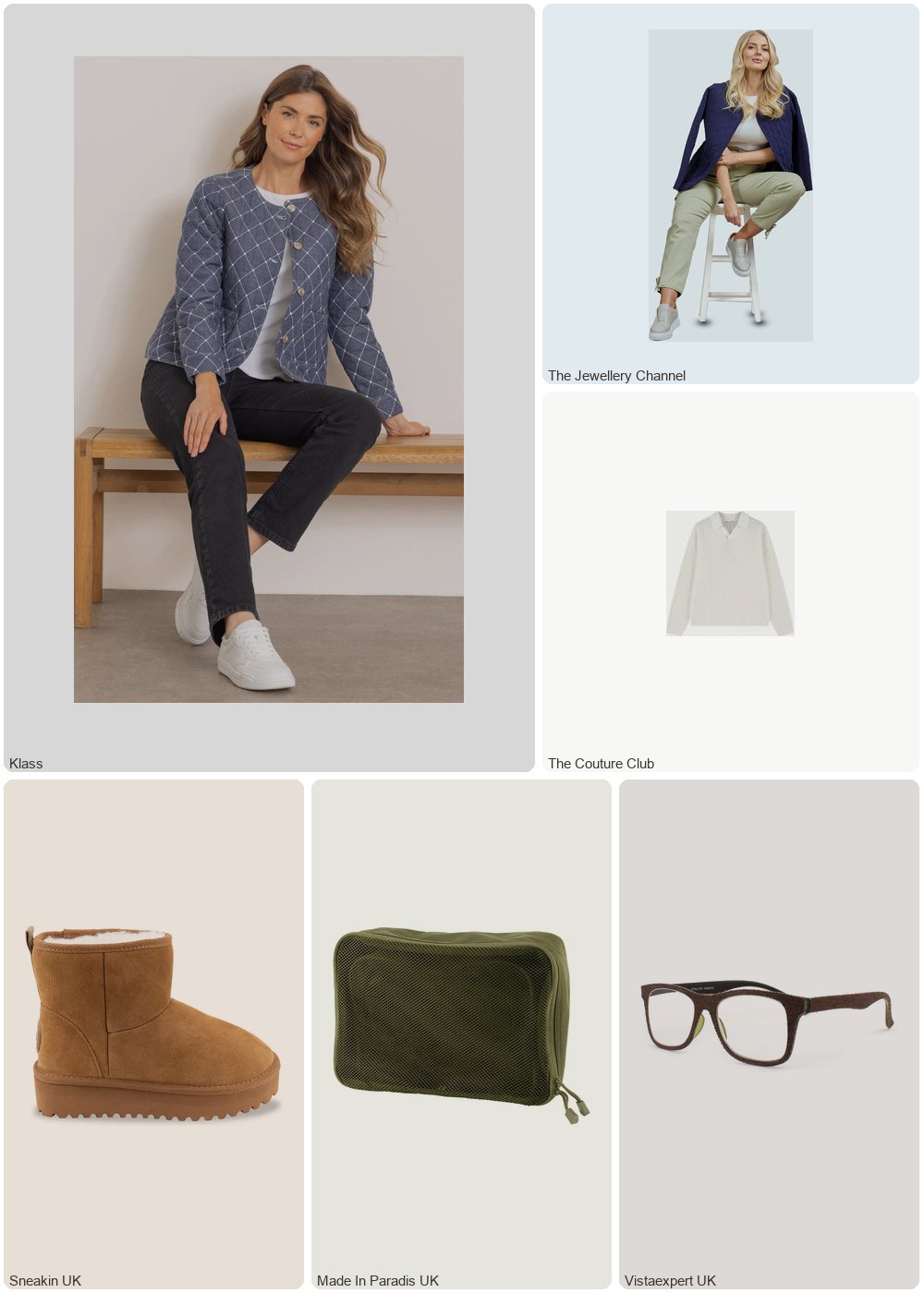The complete outfit featuring Klass Klass Quilted Button Cotton Jacket Blue Women's