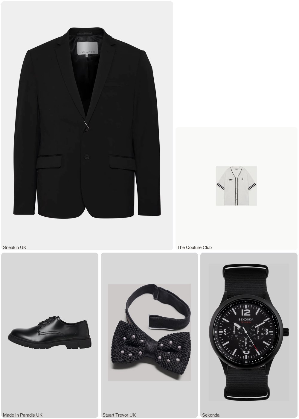 The complete outfit featuring BadRhino BadRhino Men's Black Elasticated Waist Chinos Inside Leg Size 30", Waist Size L | Cotton/Elastane
