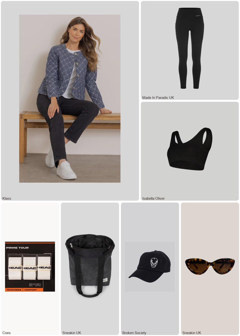 The complete outfit featuring Klass Klass Quilted Button Cotton Jacket Blue Women's